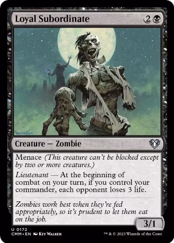 Loyal Subordinate (172), Commander Masters — Magic card price
