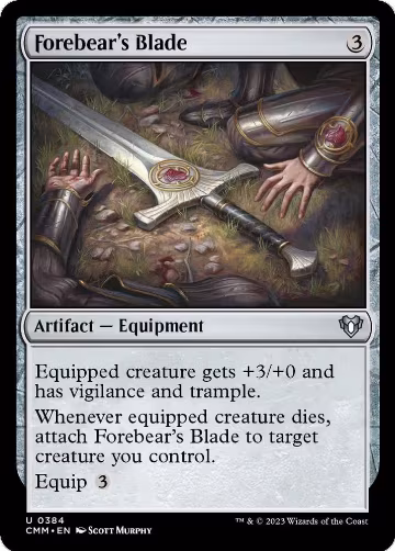 Forebear's Blade (384), Commander Masters — Magic card price
