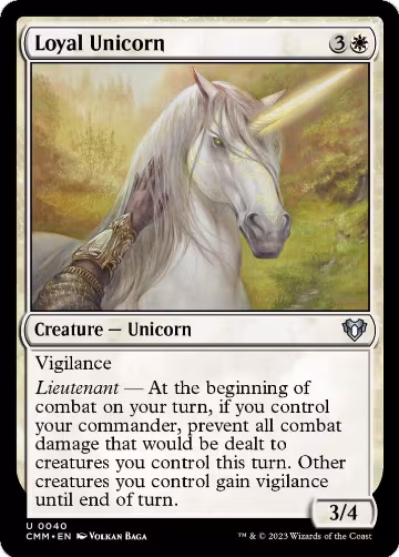 Loyal Unicorn (40), Commander Masters — Magic card price