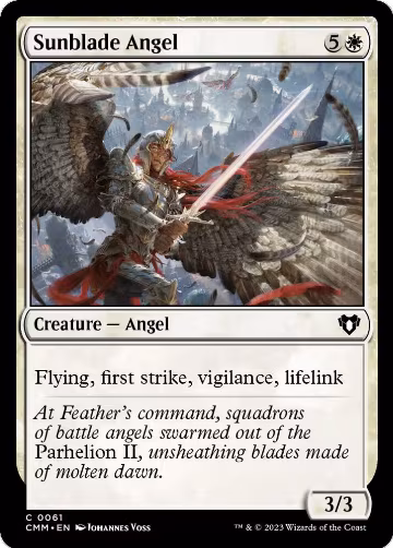 Sunblade Angel (61), Commander Masters — Magic card price