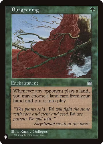 Burgeoning, The List Reprints — Magic card price