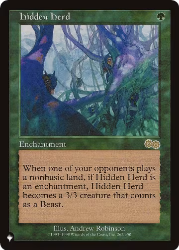 Hidden Herd (262/350), The List Reprints — Magic card price