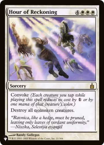 Hour of Reckoning (RAV) (21/306), The List Reprints — Magic card price