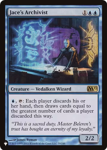 Jace's Archivist (59/249), The List Reprints — Magic card price