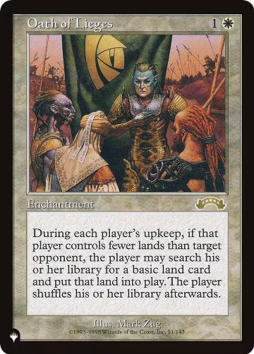 Oath of Lieges (11/143), The List Reprints — Magic card price