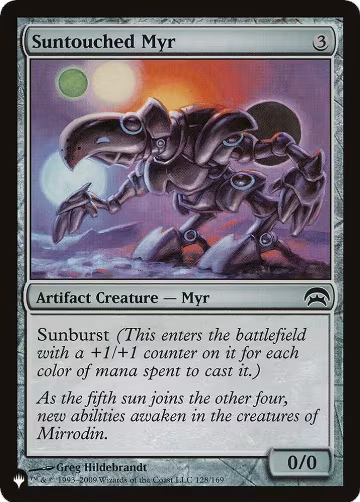 Suntouched Myr (128/169), The List Reprints — Magic card price