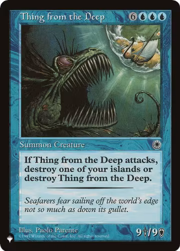 Thing from the Deep, The List Reprints — Magic card price