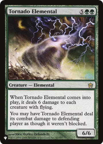 Tornado Elemental (97/165), The List Reprints — Magic card price