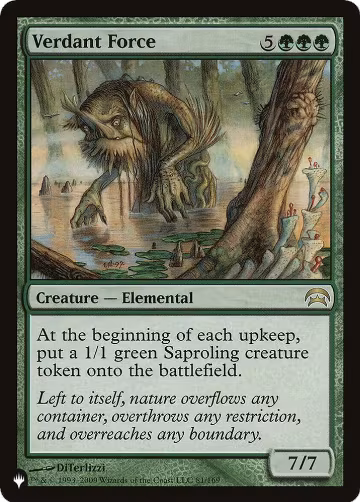 Verdant Force (81/169), The List Reprints — Magic card price