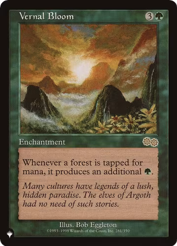 Vernal Bloom (281/350), The List Reprints — Magic card price