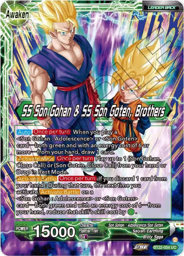 Son Goten // SS Son Gohan & SS Son Goten, Brothers (BT22-054), Critical Blow — DB Super card price