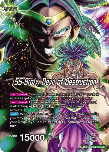 Broly & Paragus // SS Broly, Devil of Destruction (BT22-055), Critical Blow — DB Super card price