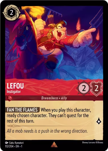 Lefou - Instigator (112/204), The First Chapter — Lorcana card price