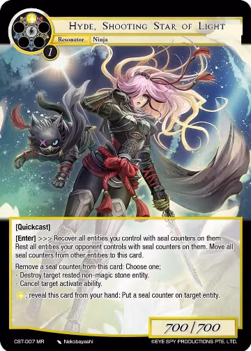 Hyde, Shooting Star of Light (CST-007 MR), Clash of the Star Trees — Force of Will card price