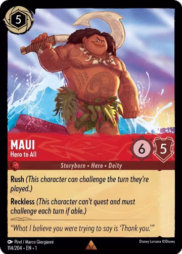 Maui - Hero to All (114/204), The First Chapter — Lorcana card price