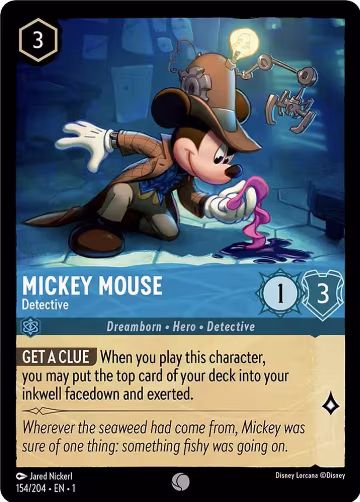 Mickey Mouse - Detective (154/204), The First Chapter — Lorcana card price