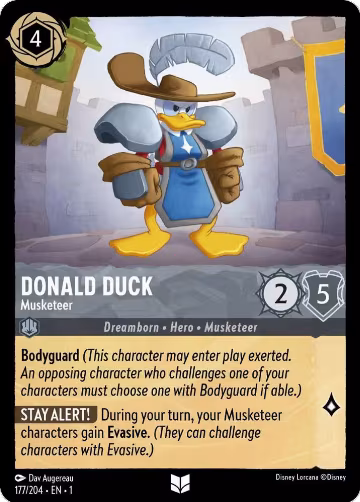 Donald Duck - Musketeer (177/204), The First Chapter — Lorcana card price