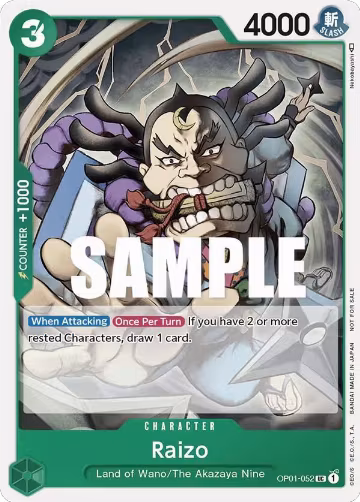 Raizo (Event Pack Vol. 2) (OP01-052), One Piece Promotion Cards — One Piece card price