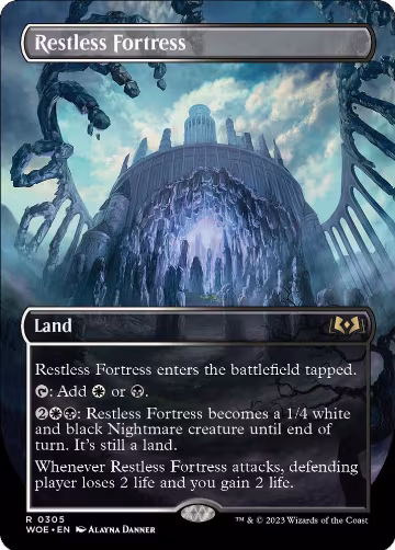 Restless Fortress (Borderless) (305), Wilds of Eldraine — Magic card price
