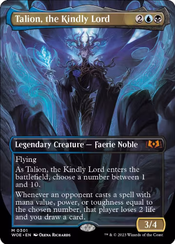 Talion, the Kindly Lord (Borderless) (301), Wilds of Eldraine — Magic card price