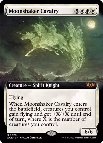Moonshaker Cavalry (Extended Art) (325), Wilds of Eldraine — Magic card price