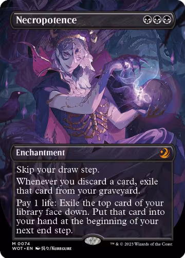 Necropotence (Anime Borderless) (74), Wilds of Eldraine: Enchanting Tales — Magic card price