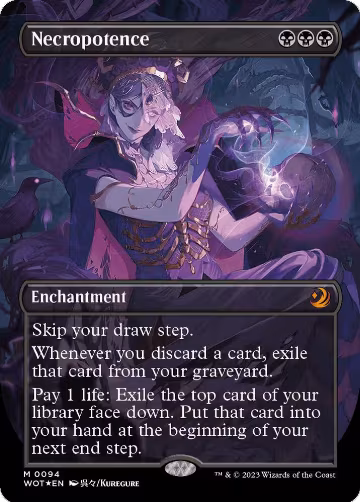 Necropotence (Anime Borderless) (Confetti Foil) (94), Wilds of Eldraine: Enchanting Tales — Magic card price