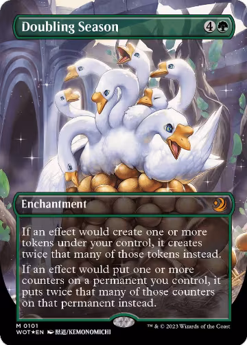 Doubling Season (Anime Borderless) (Confetti Foil) (101), Wilds of Eldraine: Enchanting Tales — Magic card price