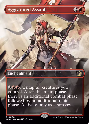 Aggravated Assault (Anime Borderless) (76), Wilds of Eldraine: Enchanting Tales — Magic card price