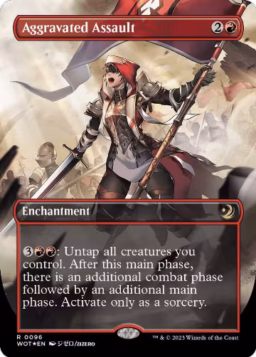 Aggravated Assault (Anime Borderless) (Confetti Foil) (96), Wilds of Eldraine: Enchanting Tales — Magic card price