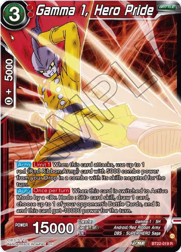Gamma 1, Hero Pride (BT22-019), Critical Blow — DB Super card price