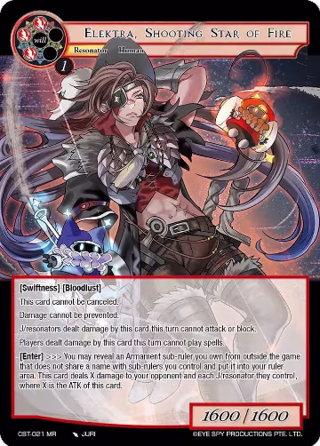 Elektra, Shooting Star of Fire (CST-021 MR), Clash of the Star Trees — Force of Will card price