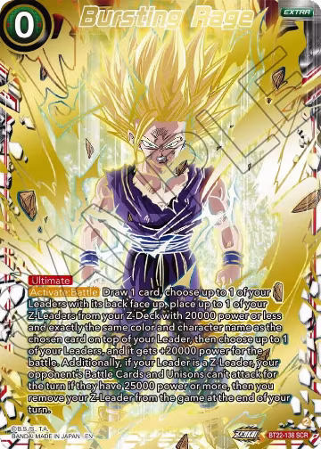 Bursting Rage (BT22-138) — card price