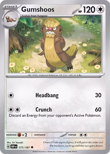 Gumshoos (177/197), Obsidian Flames — Pokémon card price