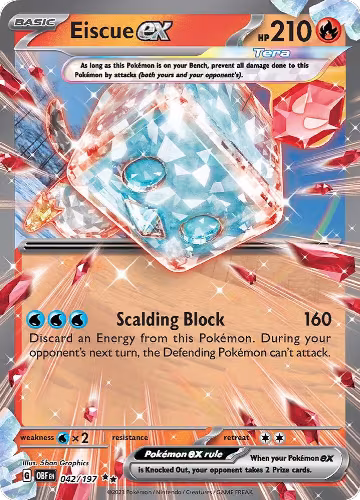 Eiscue ex (042/197), Obsidian Flames — Pokémon card price