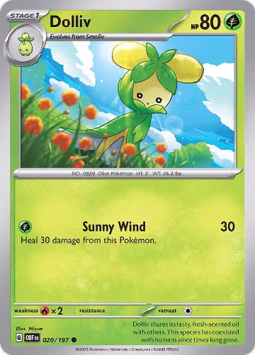 Dolliv (020/197), Obsidian Flames — Pokémon card price