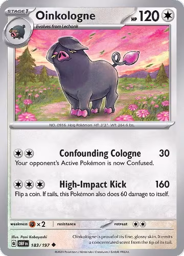 Oinkologne - 183/197 (183/197), Obsidian Flames — Pokémon card price