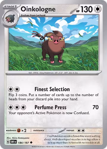 Oinkologne - 184/197 (184/197), Obsidian Flames — Pokémon card price