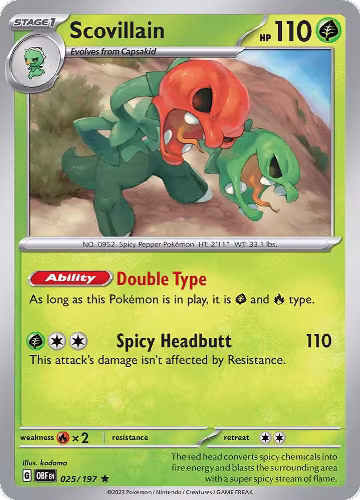 Scovillain (025/197), Obsidian Flames — Pokémon card price