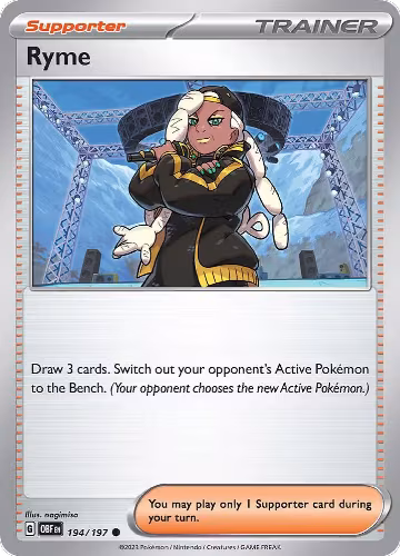 Ryme (194/197), Obsidian Flames — Pokémon card price
