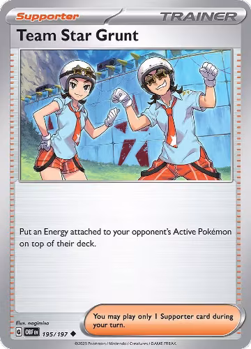 Team Star Grunt (195/197), Obsidian Flames — Pokémon card price