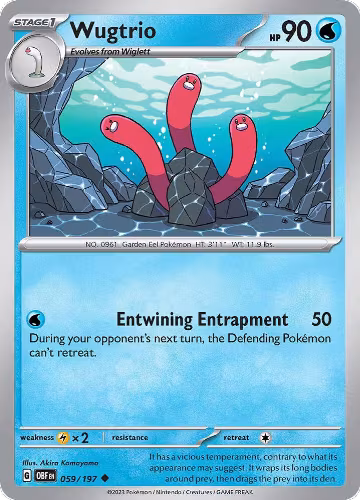 Wugtrio (059/197), Obsidian Flames — Pokémon card price
