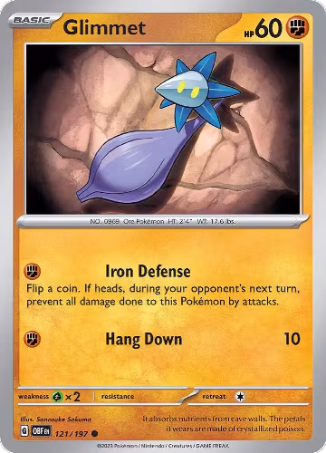 Glimmet - 121/197 (121/197), Obsidian Flames — Pokémon card price