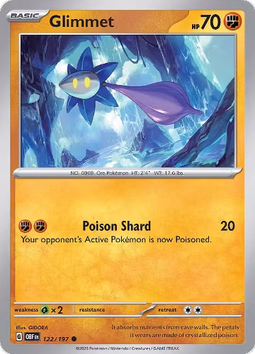 Glimmet - 122/197 (122/197), Obsidian Flames — Pokémon card price
