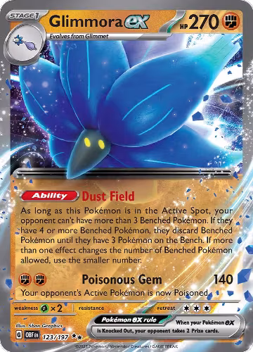 Glimmora ex (123/197), Obsidian Flames — Pokémon card price