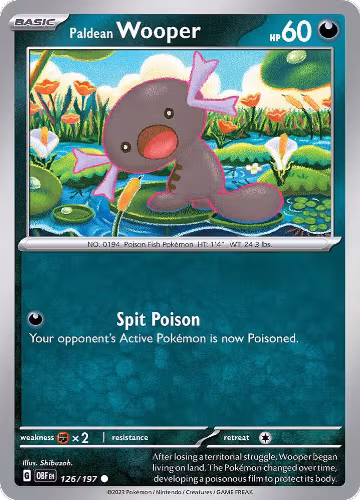 Paldean Wooper - 126/197 (126/197), Obsidian Flames — Pokémon card price