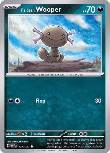 Paldean Wooper - 127/197 (127/197), Obsidian Flames — Pokémon card price