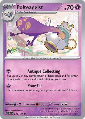 Polteageist (098/197), Obsidian Flames — Pokémon card price