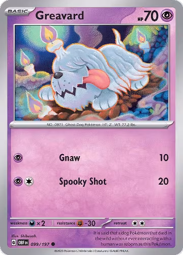 Greavard - 099/197 (099/197), Obsidian Flames — Pokémon card price
