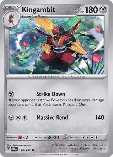 Kingambit (150/197), Obsidian Flames — Pokémon card price